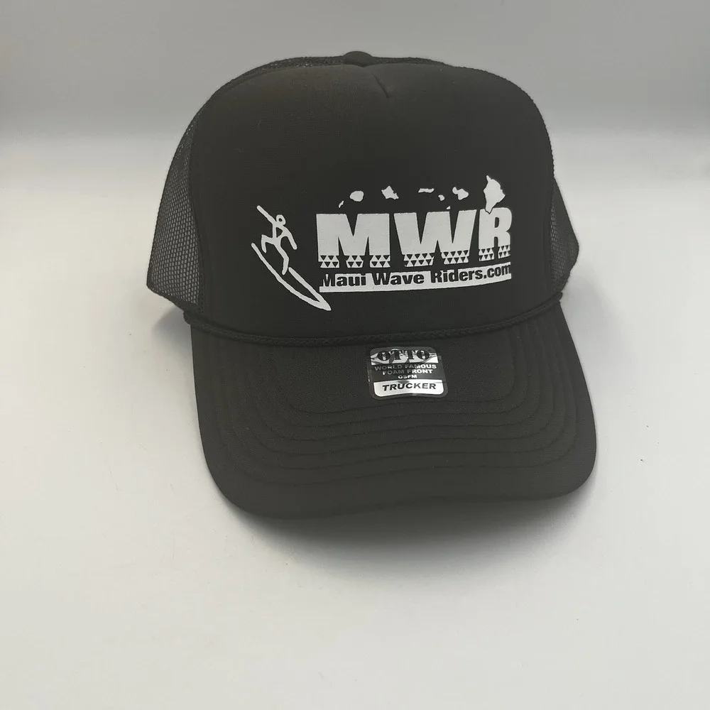 MWR - MAUI WAVE RIDERS - Trucker Style Adjustable SNAPBACK Baseball Cap Hat!